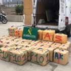 El hachís incautado por la Guardia Civil.