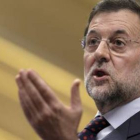 Rajoy, durante el Pleno del Congreso.