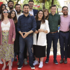 Tudanca y jóvenes socialistas ayer, en Zamora. MARIAM A. MONTESINOS