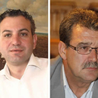 Nicanor Sen y Francisco García, alcaldes de Cistierna y Sabero, respectivamente.