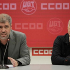 Unai Sordo (CCOO) y Pepe Álvarez (UGT).