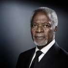 Kofi Annan, durante una sesión de fotos en diciembre del 2017 en París.