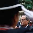 El president Quim Torra, en el Fossar de les Moreres, en Barcelona