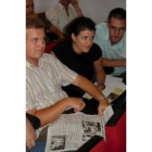 Los alumnos atienden durante la clase magistral de ayer
