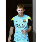 Messi, antes de comparecer en rueda de prensa.