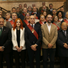 Homenaje en el Ayuntamiento de León a los astronautas leoneses Pablo Álvarez y Sara García. FRNANDO OTERO