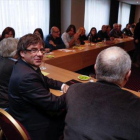 Puigdemont preside la reunión del grupo parlamentario de JxCat en Bruselas.