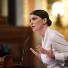 La candidata de Vox a la presidencia de la Junta de Andalucía, Macarena Olona. MIGUEL OSÉS