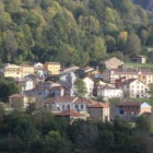 Vista aérea del pueblo de Oseja de Sajambre, en el Parque Nacional de Picos de Europa