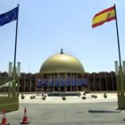 Vista general del Palacio de Congresos de Sevilla que desde hoy acoge el Consejo Europeo