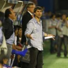 Nistal, junto a Jesús Tartilán, durante un partido de la última promoción de ascenso.