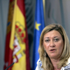 La consejera de Hacienda, Pilar del Olmo ayer en el Consejo de Gobierno.
