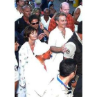 Berlusconi, Blair y su esposa Cherie pasean por Portorotondo (Cerdeña)