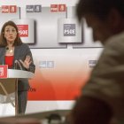 Soraya Rodríguez, en la rueda de prensa de ayer.