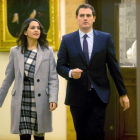 El presidente de Ciudadanos Albert Rivera y Inés Arrimadas.