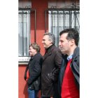 Tudanca y el secretario de Valladolid, ayer, en La Cistérniga.
