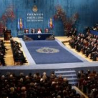 Vista general de la ceremonia durante la intervención del escritor estadounidense Paul Auster
