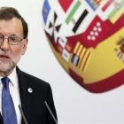El presidente del Gobierno, Mariano Rajoy, comparece ante la prensa tras la conferencia de presidentes del 17 de enero.