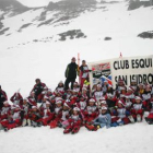 Los integrantes del CD San Isidro en la pista del Gran Cañón de la estación