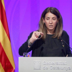 Meritxell Budó, en una rueda de prensa del Govern.
