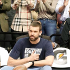 Marc Gasol en el último partido de los Grizzles. El catalán no jugó ni un minuto.