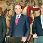 José María Amusátegui, Emilio Botín y Ángel Corcóstegui, en una imagen de archivo