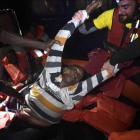 Rescate de refuguados frente a las costas libias este 12 de octubre