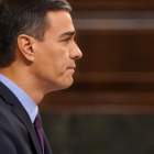 Pedro Sánchez, en el Congreso.