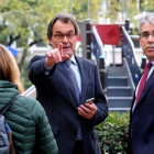 Artur Mas y Francesc Homs hoy en la la Audiencia.