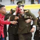 Un militar herido tras el atentado con drones a Nicolás Maduro en Venezuela.