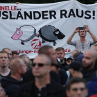 Manifestación de ultraderecha contra los extranjeros en Chemnitz. /