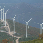 Imagen de un parque eólico levantado en la zona del Bierzo. L. DE LA MATA