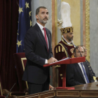 Imagen de una intervención del rey Felipe VI en el Congreso. JUAN CARLOS HIDALGO