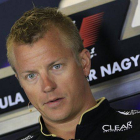 Kimi Raikkonen, durante la rueda de prensa previa al GP de Hungría, en Budapest.