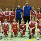 Formación del equipo benjamín del Baloncesto Femenino León.