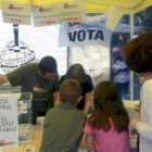 Una de las urnas instaladas en Barcelona para la consulta soberanista.