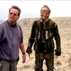 Terry Gillian y Jean Rochefort, durante el fallido rodaje de ‘El hombre que mató a don Quijote’.
