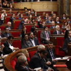 Vista general del Parlament, durante el pleno extraordinario de este jueves.