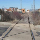Vista del trazado ferroviario de la Vía de la Plata o del oeste a su paso por Astorga