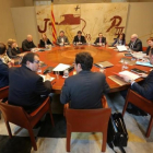 Reunión del Consell Executiu en el Palau de la Generalitat.