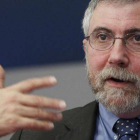 El nobel de Economía Paul Krugman, durante una entrevista, el pasado 4 de mayo en Nueva York.
