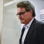 El expresidente de la Generalitat Artur Mas, en la sede del PDECat.