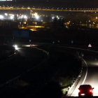La Ronda Sur, sin luz, sólo iluminada por los tramos que ya no son autovía, como la antigua N-630, esta misma semana.