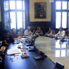 Imagen de una reunión de la Mesa del Parlament.