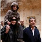 Carla Bruni junto a Nicolás Sarkozy en Petra