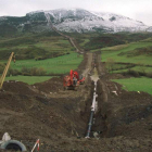 Fotografía de 1999 de la construcción del gasoducto León-Oviedo. NORBERTO