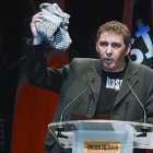 Arnaldo Otegi, en un acto celebrado en 2004 en el velódromo de Anoeta, recinto al que volverá cuatro días después de quedar en libertad.