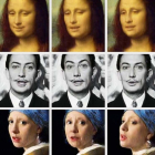 Montaje con caras icónicas como la Gioconda, Dalí o la joven de la perla de Vermeer.
