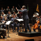 Un momento del concierto ofrecido por los alumnos de la Academia del Aire. JESÚS F. SALVADORES