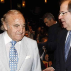 El empresario Emiliano Revilla ayer en León con Juan Vicente Herrera.